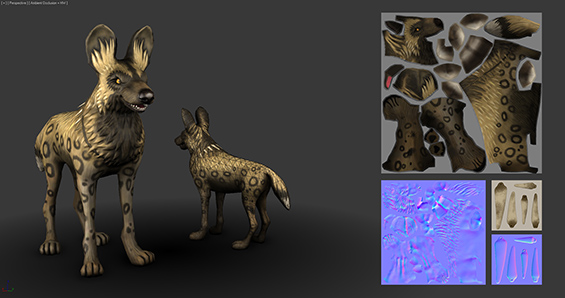 LowPoly WildDog